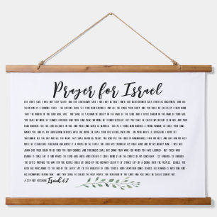Isaiah 62 Bibelverse Gebet für Israel Wandteppich Mit Holzrahmen