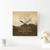 Isaiah 64:4 Bible Verse Schöne Ozeanschlucht Quadratische Wanduhr (Zuhause)