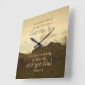Isaiah 64:4 Bible Verse Schöne Ozeanschlucht Quadratische Wanduhr (Winkel)