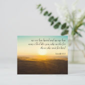 Isaiah 64:4 Kein Ohr hat einen Gott wie Sie gehört Postkarte (Stehend Vorderseite)