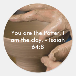 Isaiah 64:8-Aufkleber Runder Aufkleber