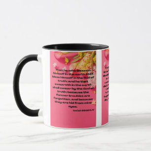 Isaiah 65:16 KJV Bible Scripture Pic Two-Tone Tasse