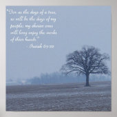 Isaiah 65:22 Bible Verse Poster (Vorne)