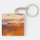 Isaiah 66:12 Bibelverse - Mountain Sunset Design Schlüsselanhänger (Rückseite)