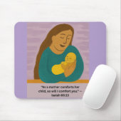 Isaiah 66:13 Comforting Mother and Baby Postcard Mousepad (Mit Mouse)