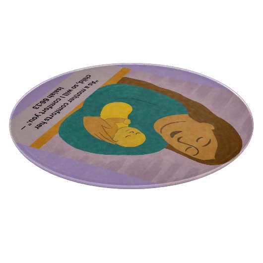 Isaiah 66:13 Comforting Mother and Baby Postcard Schneidebrett (Ecke)