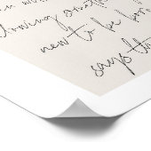 Isaiah 66:9 Minimal Boho Beige Arch Script Poster (Ecke)