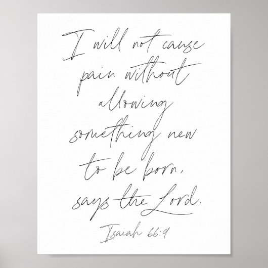 Isaiah 66:9 poster (Vorne)