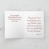 Isaiah 7:14 Weihnachtskarte Feiertagskarte (Innenseite)