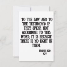 Isaiah 8:20 KJV Bible Scripture Gruß