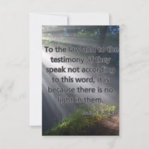 Isaiah 8:20 KJV Bible Scripture Pic Greeting