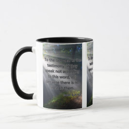 Isaiah 8:20 KJV Bible Scripture Pic Two-Tone Tasse