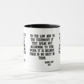 Isaiah 8:20 KJV Bible Scripture Two-Tone Tasse (Zentrum)