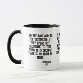 Isaiah 8:20 KJV Bible Scripture Two-Tone Tasse