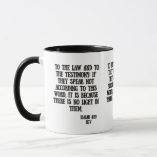 Isaiah 8:20 KJV Bible Scripture Two-Tone Tasse