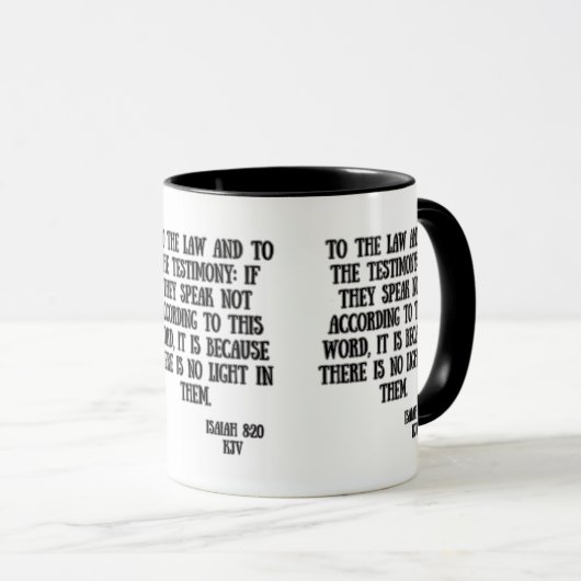Isaiah 8:20 KJV Bible Scripture Two-Tone Tasse (VorderseiteRechts)