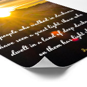 Isaiah 9:2 - Bibelverse Poster (Ecke)