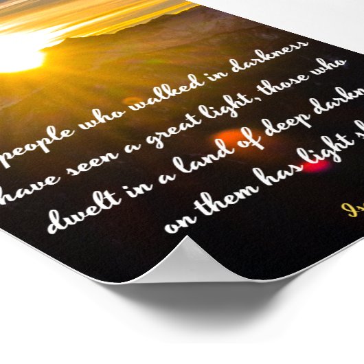 Isaiah 9:2 - Bibelverse Poster (Ecke)