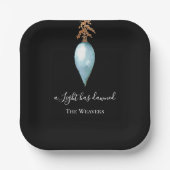 Isaiah 9:2 Elegante Moderne Wasserfarbe Weihnachte Pappteller (Vorderseite)