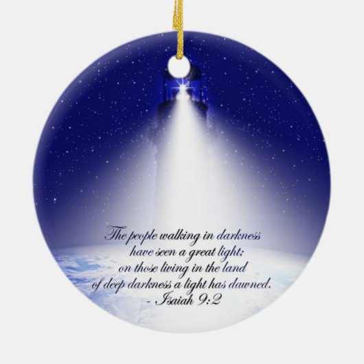 Isaiah 9:2 Weihnachten Keramik Ornament (Hinten)