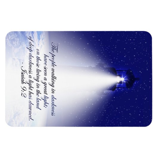 Isaiah 9:2 Weihnachts-Foto Magnet (Horizontal)