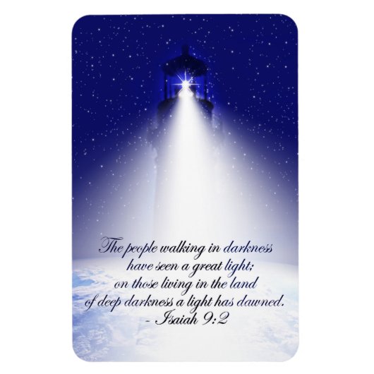 Isaiah 9:2 Weihnachts-Foto Magnet (Vertikal)