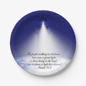 Isaiah 9:2 Weihnachts-Foto Pappteller (Vorderseite)