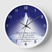 Isaiah 9:2 Weihnachts-Uhr Uhr (Vorderseite)