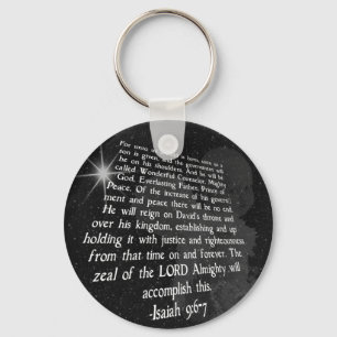 Isaiah 9:6-7 Uns a Kind ist Geboren - Jesus Schlüsselanhänger