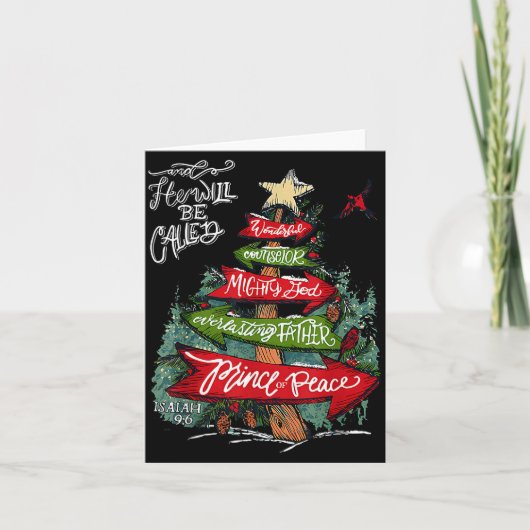 Isaiah 9_6 And He Will Be Called Jesus Christmas C Karte (Vorderseite)