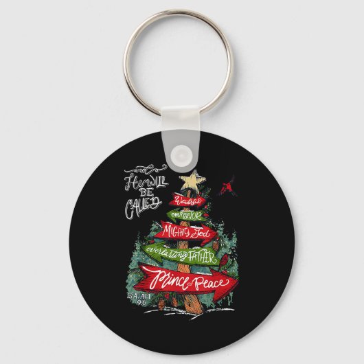 Isaiah 9_6 And He Will Be Called Jesus Christmas C Schlüsselanhänger (Vorderseite)