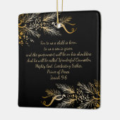 Isaiah 9:6 Christliches Personalisiertes Weihnacht Keramikornament (Links)