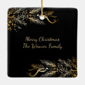 Isaiah 9:6 Christliches Personalisiertes Weihnacht Keramikornament (Rückseite)