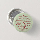 Isaiah 9:6 Christmas Bible Verse Button (Vorne & Hinten)