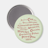 Isaiah 9:6 Christmas Bible Verse Magnet (Vorderseite/Rückseite)