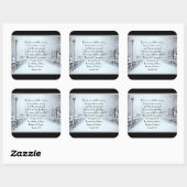 Isaiah 9:6 Denn für uns ist ein Kind Geboren, Weih Quadratischer Aufkleber (Blatt)