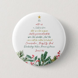 Isaiah 9:6 Denn Uns a Kind ist Geboren Weihnachten Button