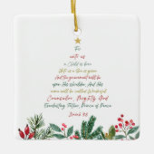 Isaiah 9:6 Denn Uns a Kind ist Geboren Weihnachten Keramikornament (Vorderseite)