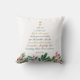 Isaiah 9:6 Denn Uns a Kind ist Geboren Weihnachten Kissen