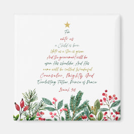 Isaiah 9:6 Denn Uns a Kind ist Geboren Weihnachten Magnet