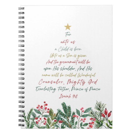 Isaiah 9:6 Denn Uns a Kind ist Geboren Weihnachten Notizblock (Vorderseite)