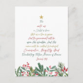 Isaiah 9:6 Denn Uns a Kind ist Geboren Weihnachten Postkarte (Vorderseite)