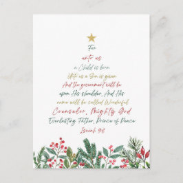 Isaiah 9:6 Denn Uns a Kind ist Geboren Weihnachten Postkarte