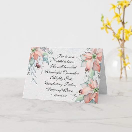 Isaiah 9:6 Er wird als wunderbar bezeichnet... Wei Karte (Gelbe Blume)