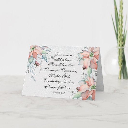 Isaiah 9:6 Er wird als wunderbar bezeichnet... Wei Karte (Vorderseite)