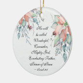 Isaiah 9:6 Er wird als wunderbar bezeichnet... Wei Keramik Ornament (Links)