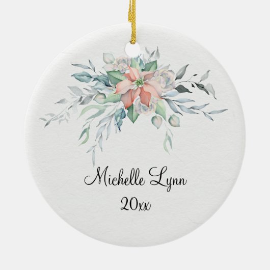 Isaiah 9:6 Er wird als wunderbar bezeichnet... Wei Keramik Ornament (Hinten)