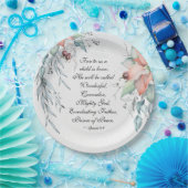 Isaiah 9:6 Er wird als wunderbar bezeichnet... Wei Pappteller (Party)