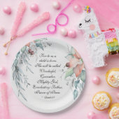 Isaiah 9:6 Er wird als wunderbar bezeichnet... Wei Pappteller (Party)