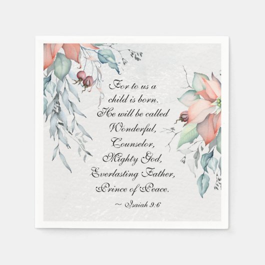 Isaiah 9:6 Er wird als wunderbar bezeichnet... Wei Serviette (Vorderseite)